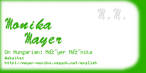 monika mayer business card